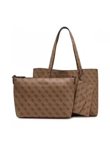 GUESS Shopper torba Brenton / svijetlosmeđa smeđa
