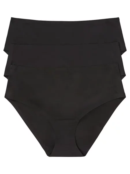Figi panty Feel Comfort bezszwowe 3 pary czarne