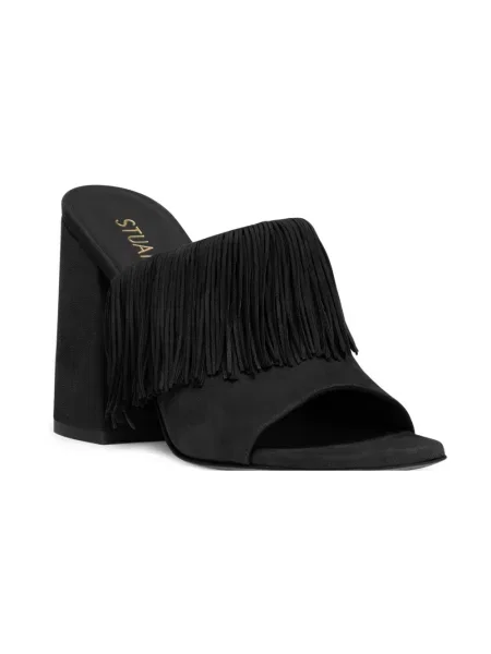 Klapki Stuart Weitzman zamszowe czarne
