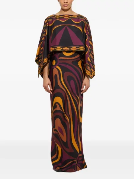 Rochie Pucci de mătase cu imagine negru