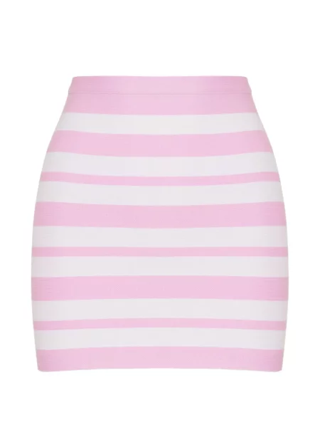 Fusta mini Hervé Léger cu dungi roz
