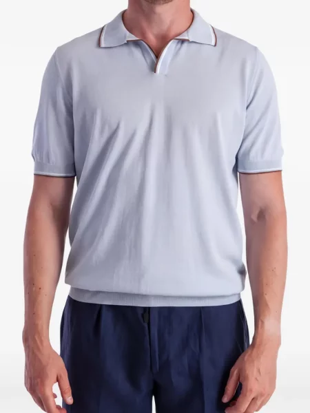 Gulerat tricou polo Gran Sasso albastru