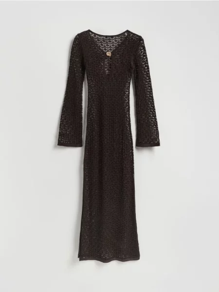 Reserved Poncho de plajă maro-închis maro