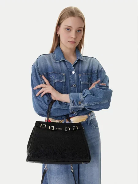 Guess Дамска чанта Dovie черен