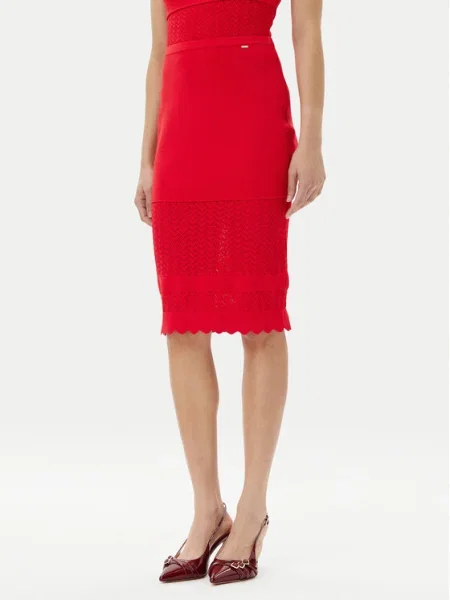 Gaudi Fustă tip creion roșu