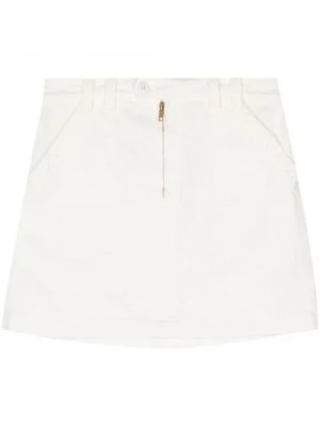 Mini fustă din denim A.p.c. mini alb