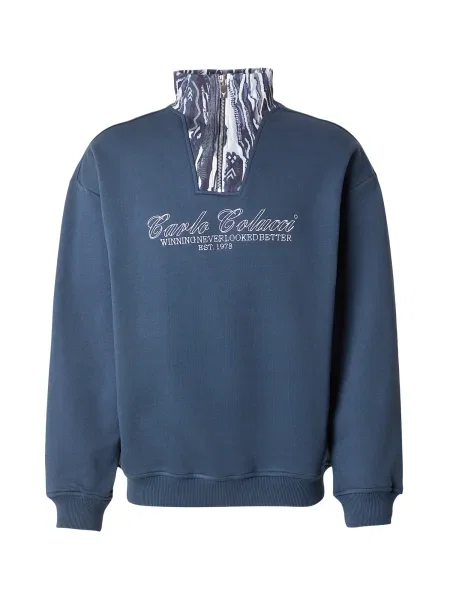 Carlo Colucci Mikina Favaro námořnická modř bílá