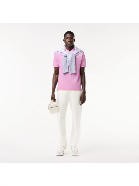 Lacoste Koszulka Polo Oryginał Petit Piqué różowa
