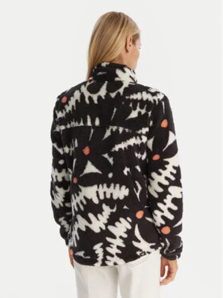 Női pulóver ROXY Alabama true black/big flower Alabama Full Zip Printed fekete