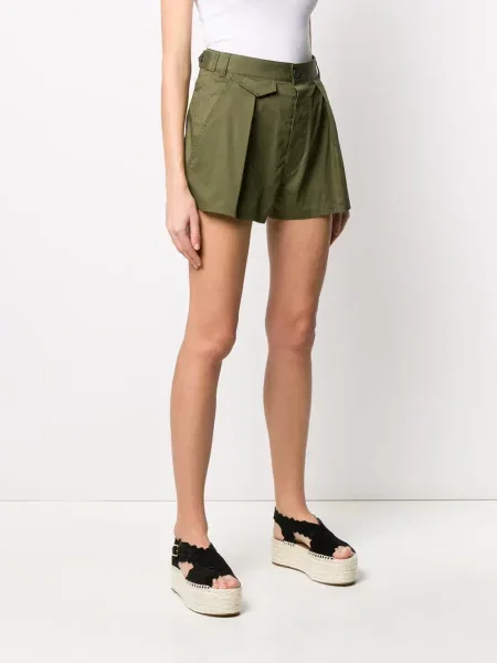 Pantaloni scurți Dsquared2 cu talie înaltă verde