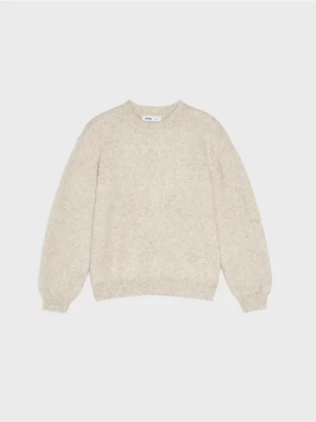 Sinsay Svetr crewneck se strukturovanými prvky béžová