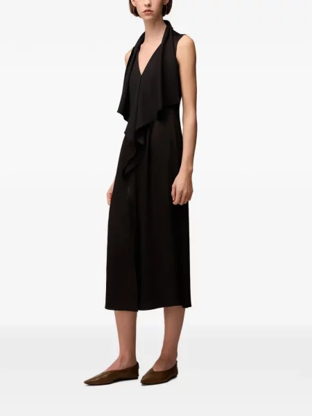 Rochie midi Retori drapată negru