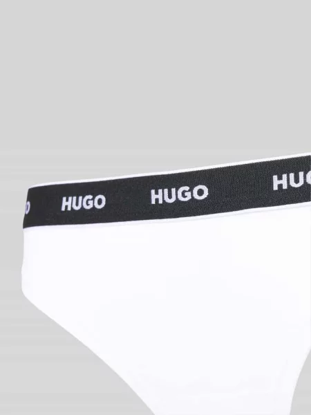 Stringi z mieszanki bawełny w zestawie 3 szt. model ‘THONG’ Hugo czerwone