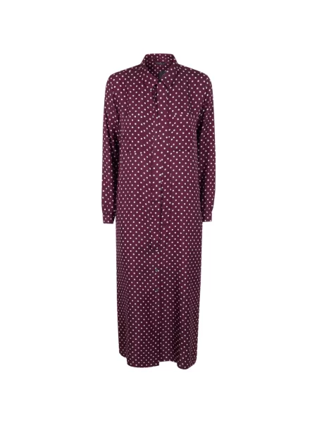 Sukienka Laura Urbinati w grochy garniturowa fioletowa
