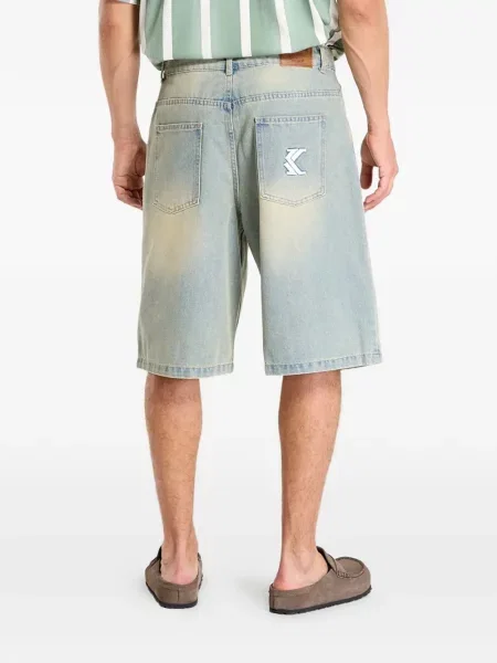 Džínové šortky Karl Kani s 5 kapsami modré