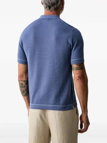 Πλεκτό μικρός polo Hackett London μπλε
