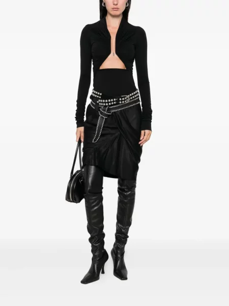 Fustă Rick Owens drapată negru