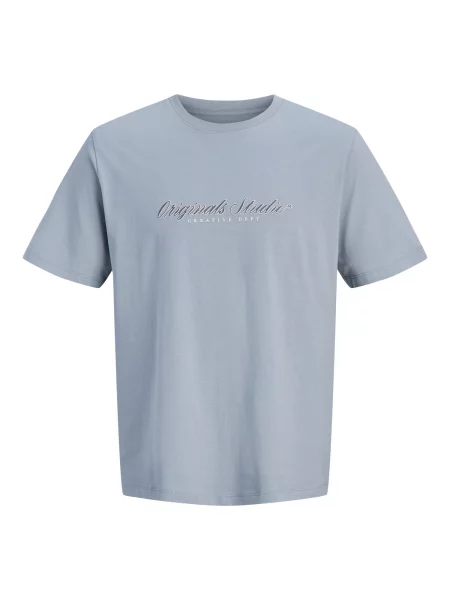 JACK & JONES Tricou JWHMONTAUK albastru marin / albastru porumbel alb