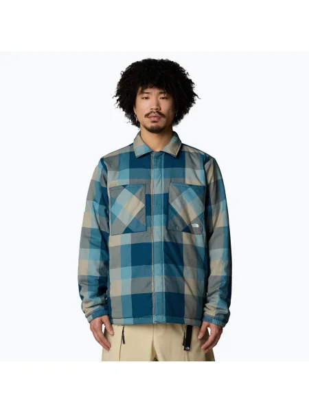 Мъжко изолирано яке The North Face Afterburner Insulated Flannel midnight petrol синьо