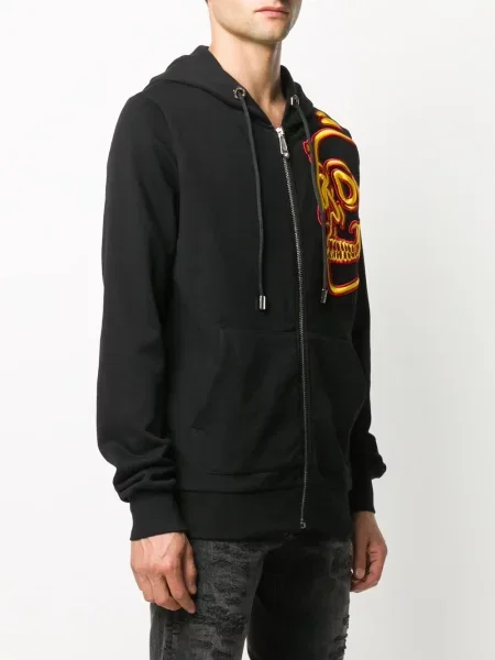 Hoodie Philipp Plein με κέντημα μαύρο