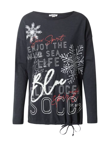 Soccx Majica Into The Blue marine / rdeča bela