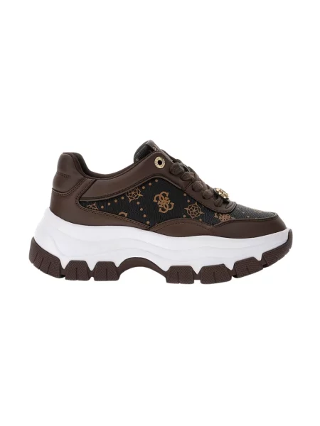 Sneakersy Guess brązowe
