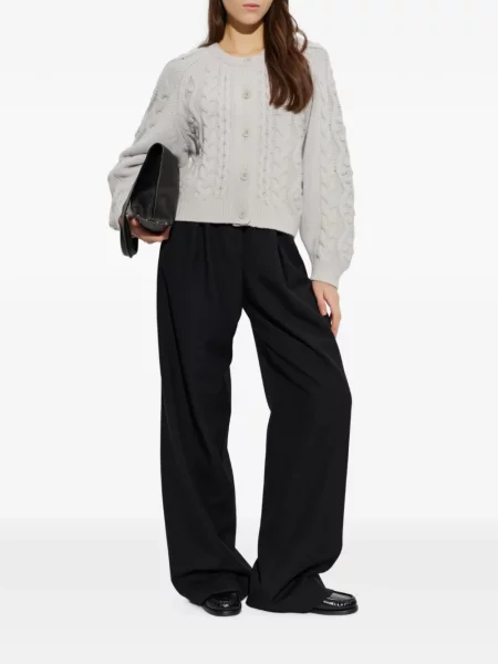Cardigan Lisa Yang tricotate gri