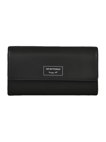 Portfel Emporio Armani skórzany czarny