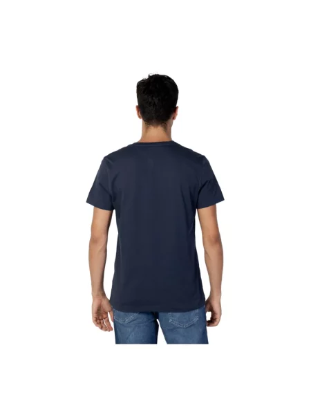 Koszulka Tommy Jeans z dekoltem w serek klasyczna niebieska