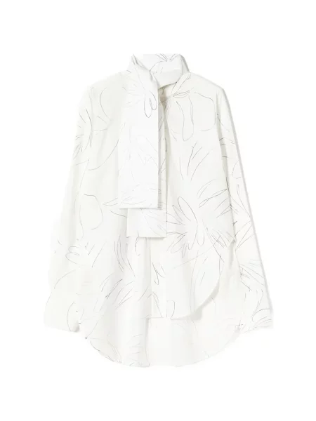 Bluză Plan C cu model floral cu imagine alb