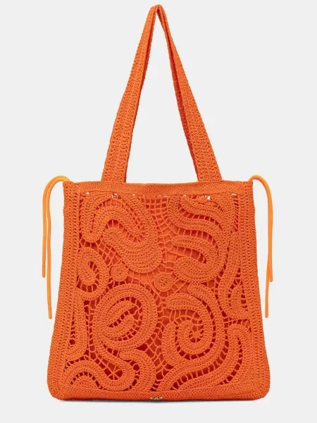 Pinko torebka tote pomarańczowa