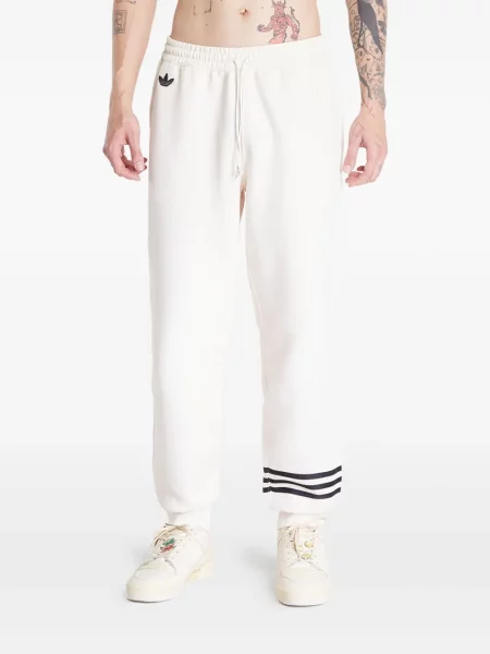Papuci de casă Adidas cu dungi plasă roșu