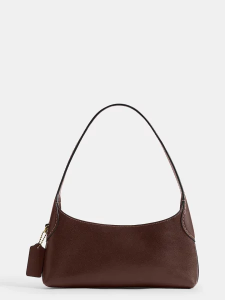Coach geantă baguette pentru femei din piele Brooklyn Shoulder Bag 26 maro