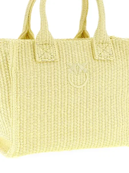 Geantă shopper Pinko galben