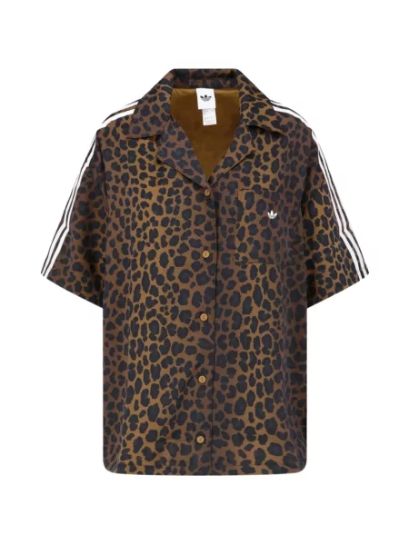 Cămașă Adidas cu imagine cu model leopard maro