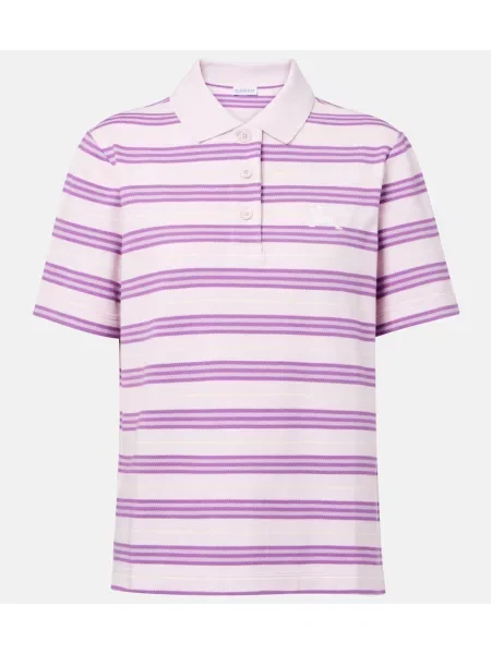 Polo Burberry cu dungi violet
