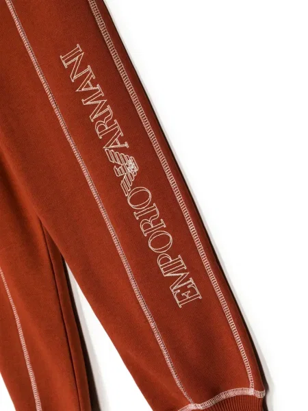 Spodnie dziecięce Emporio Armani pomarańczowe