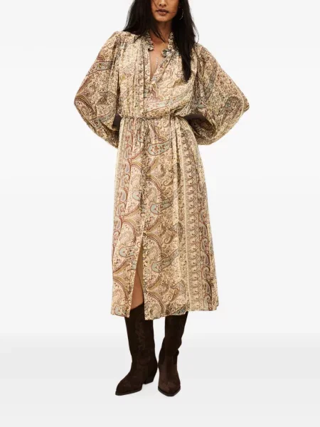 Rochie tip cămașă Ba&sh cu imagine cu model paisley