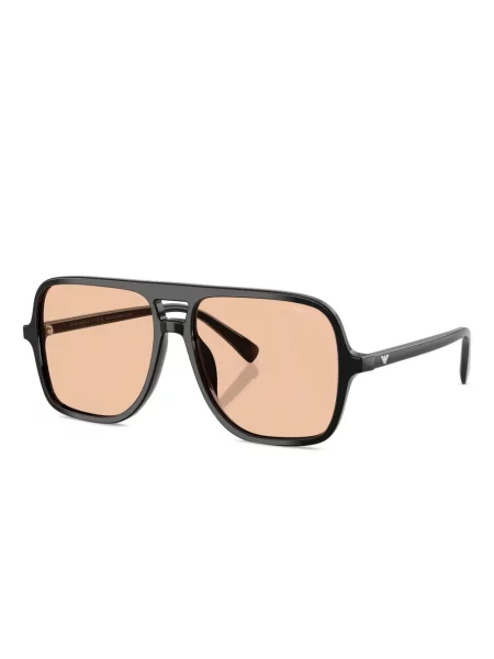 Слънчеви очила Emporio Armani с принт черно