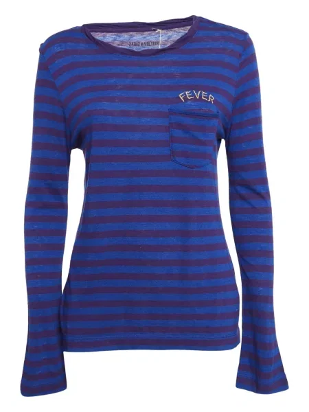 Tricou Zadig&voltaire cu dungi lung albastru