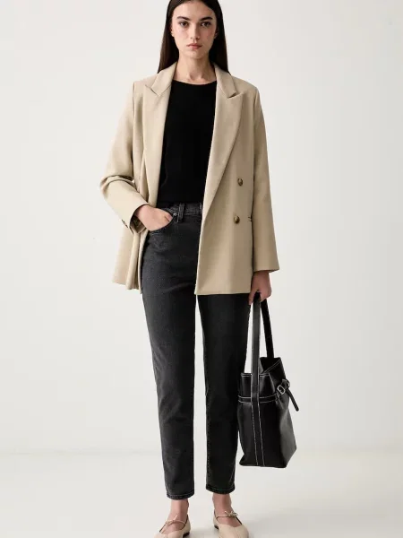 Levi's rifle mom fit dámske YOUTH HIGH WAISTED TAPER sivá