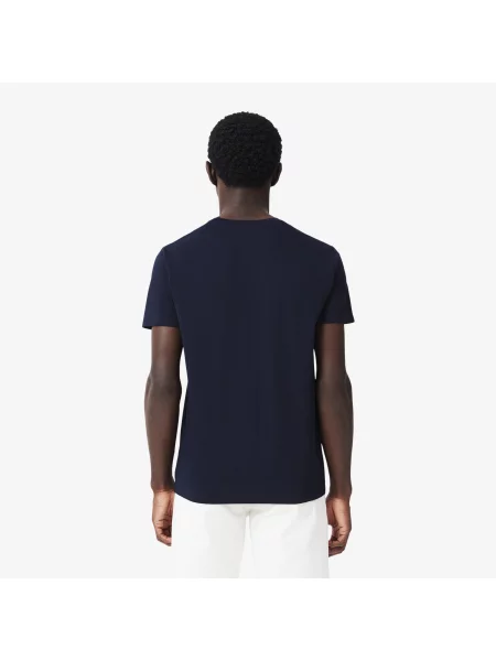 Lacoste T-Shirt Z Okrągłym Dekoltem Z Dżerseju Z Bawełny Pima granatowa