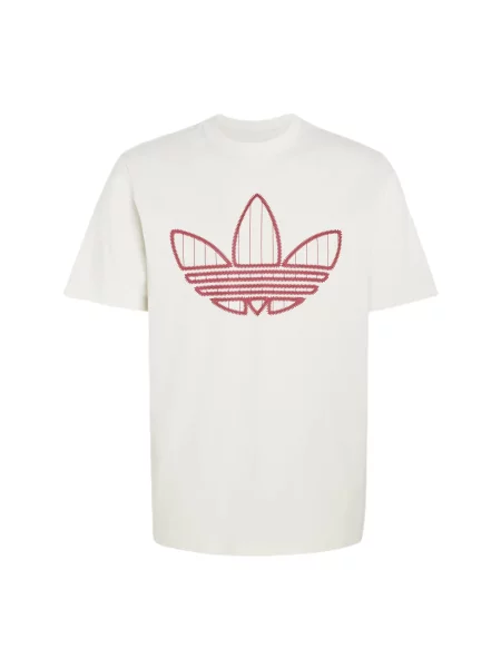 ADIDAS ORIGINALS Tricou Trefoil Infill ecru roșu