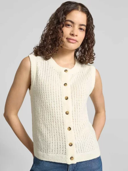 Marc O'polo Denim Kamizelka Z Dzianiny beige biała