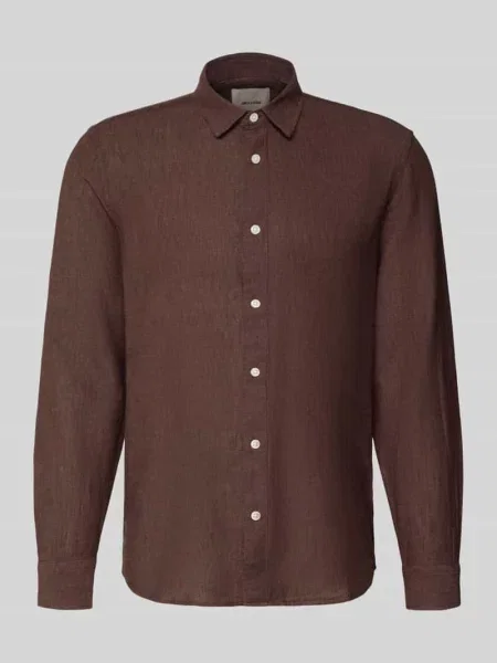 Koszula casualowa o kroju slim fit z mieszanki bawełny i lnu model CAIDENLS SOLID' Only & Sons