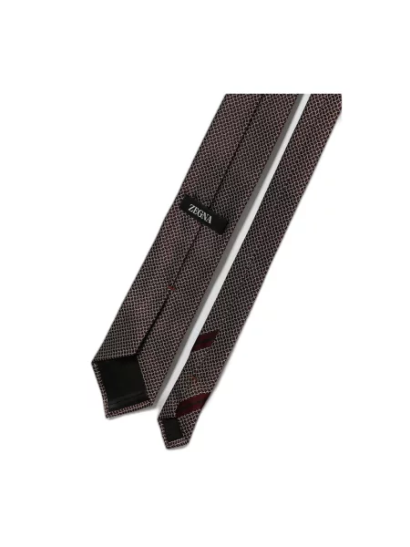 Krawat Zegna żakardowy czerwony