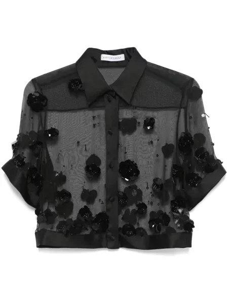 Koszula Viktor & Rolf z cekinami o krotszym kroju czarna