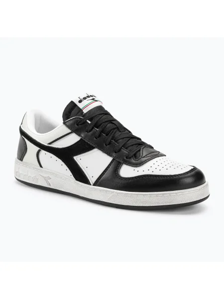 Diadora Magic Basket Low Icona Leather черни/бели обувки бяло