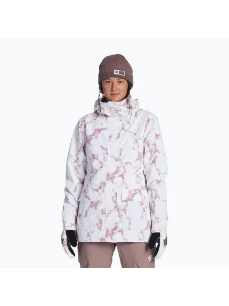 Női snowboard kabát DC Cruiser marble. Méret: M fehér