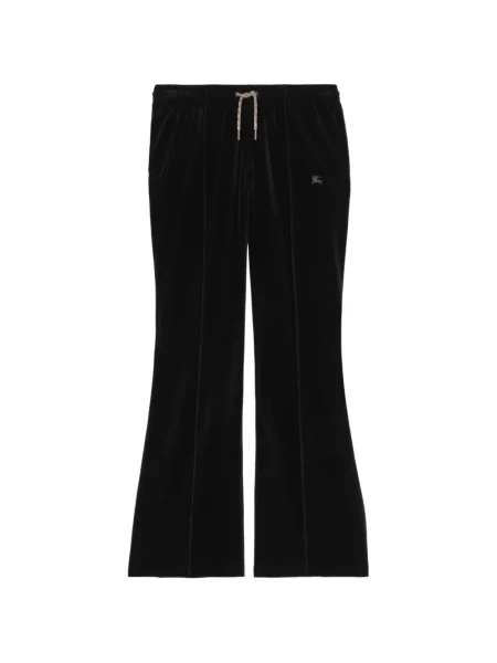 Pantaloni Burberry din velur alergare negru